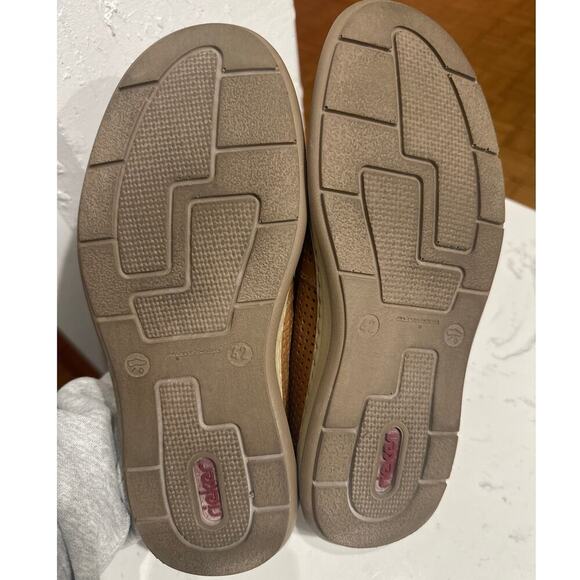 Men's Rieker 17376-25 Randall 76 Toffee/Cinnamon Leather Slip-On, Size 42, EUC - Picture 6 of 7